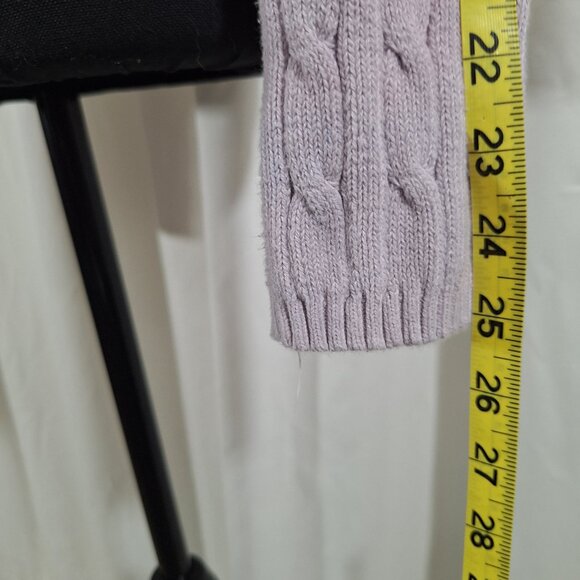 St. John’s Bay Classic Cable Knit Sweater Women’s Medium Lavender Light Purple - Picture 11 of 15